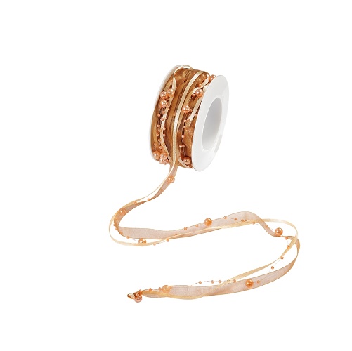 Fita Pérolas 10mt Salmão