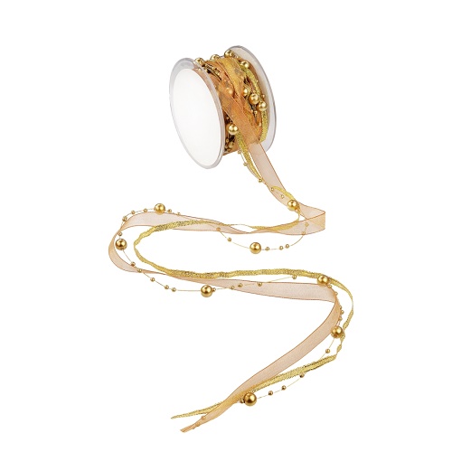 Fita 10mt Perolas Ouro