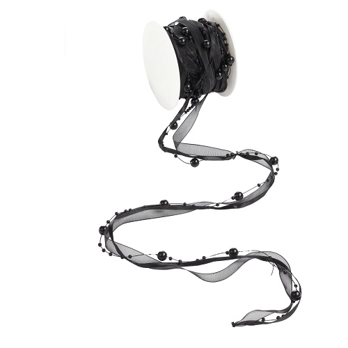 Fita 10mt Pérolas Preto