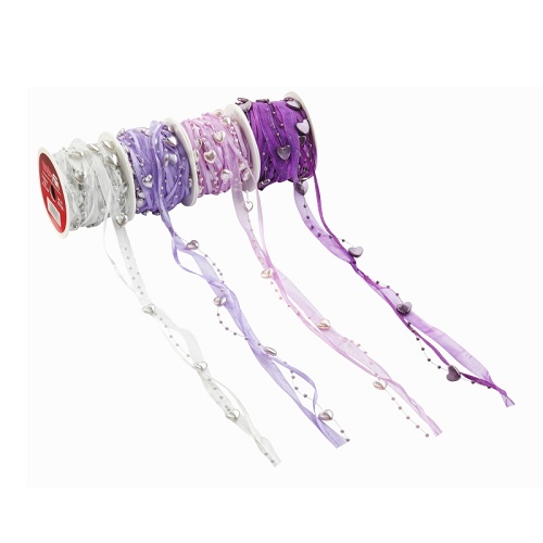 Fita 10mt Corações Lilás