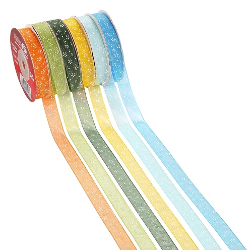 Fita 12mmx25mt Margaridas Amarelo