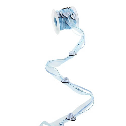 Fita 5mt Corações Azul