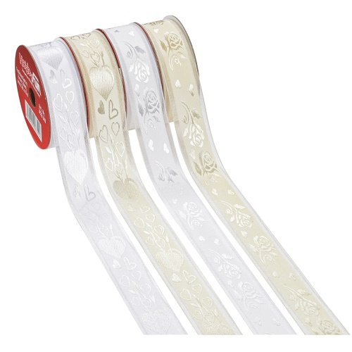 Fita 26mmx10mt Rosas Brancas