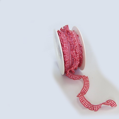 Fita 10mmx10mt Folhos Vermelhos