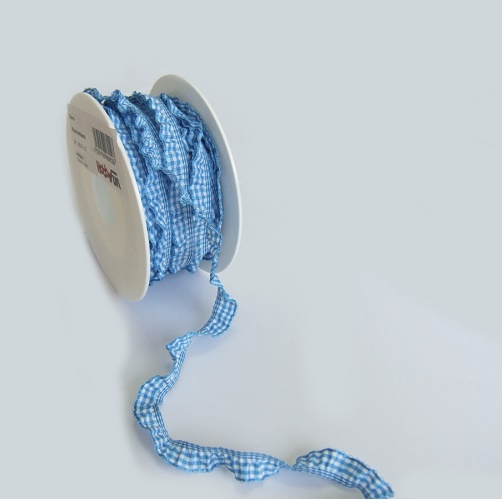 Fita 10mmx10mt Folhos Azul Médio