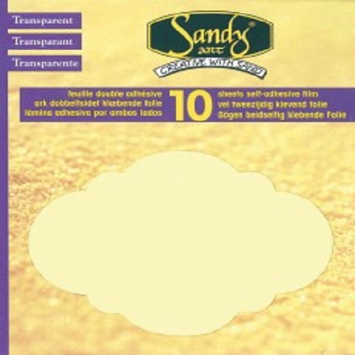 Figura Transparente Duplo Adesivo 10 folhas Nuvem