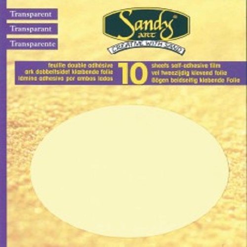 Figura Transparente Duplo Adesivo 10 folhas Oval