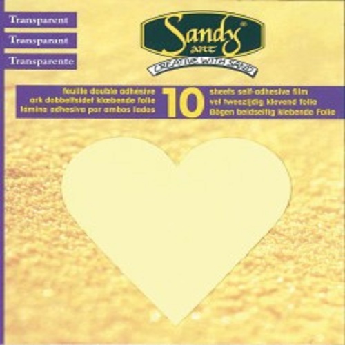 Figura Transparente Duplo Adesivo 10 folhas Coração