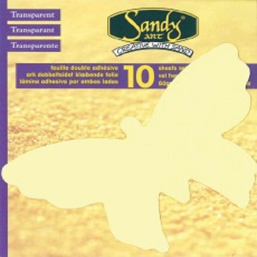 Figura Transparente Duplo Adesivo 10 folhas Borboleta