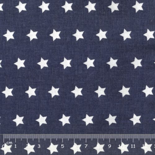 Tecido 100% Algodão Estrelas Fundo Azul Escuro 1,40Mts.