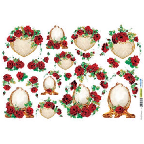 Papel de Arroz 35x50 Red Roses
