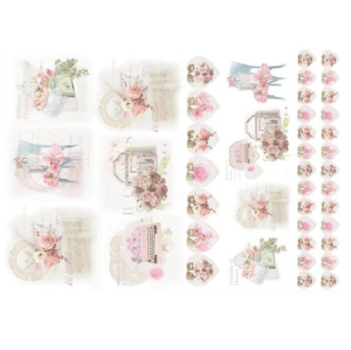 Papel de Arroz 35x50 Shabby Roses