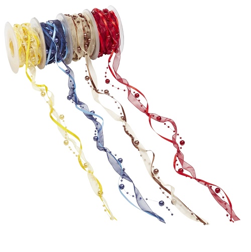 Fita 10mt Pérolas Vermelho