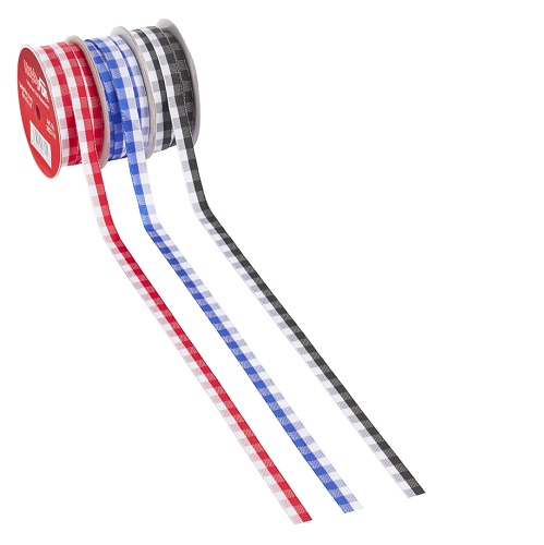 Fita 10mmx25mt Quadrados Azul e Branco