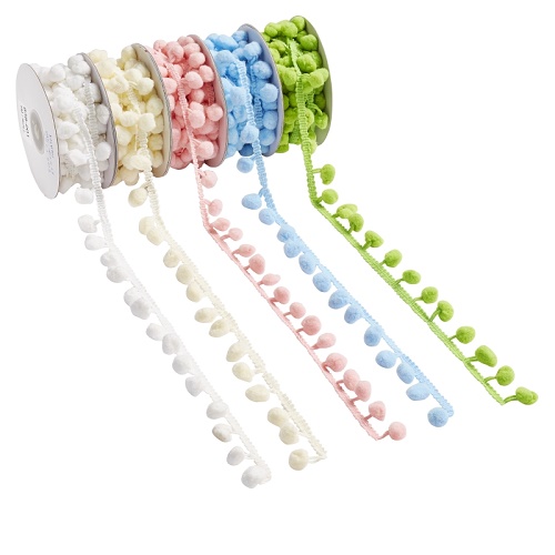 Fita 20mmx5mt Pompom Azul Claro