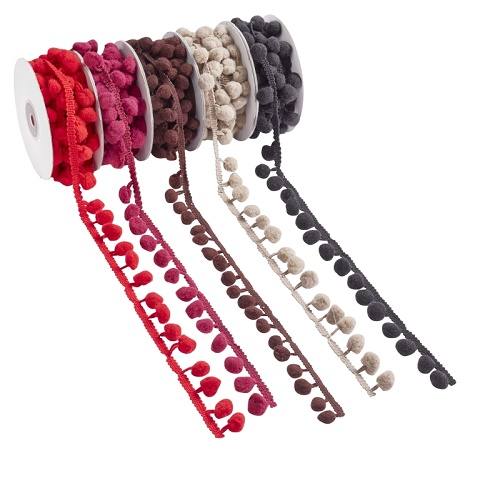 Fita 20mmx5mt Pompom Bordeaux