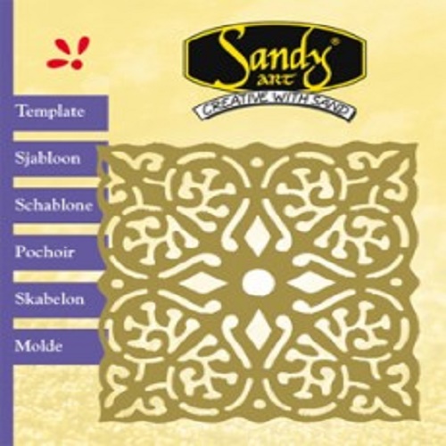 Stencil Metálico Ornamento Quadrado