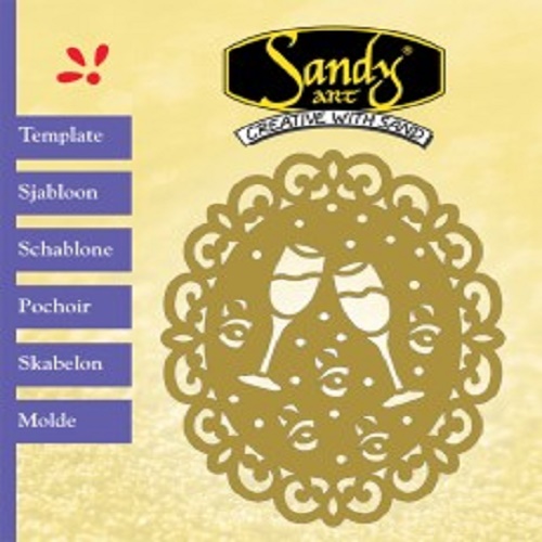 Stencil Metálico Taça de Champanhe