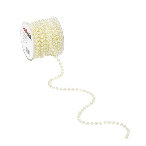 Fita 6mmx10mt  Pérolas Creme
