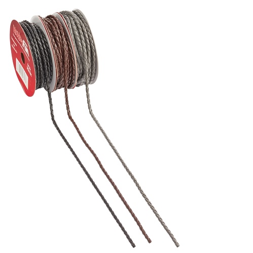 Fio 4mm de Cabedal Entrelaçado Castanho