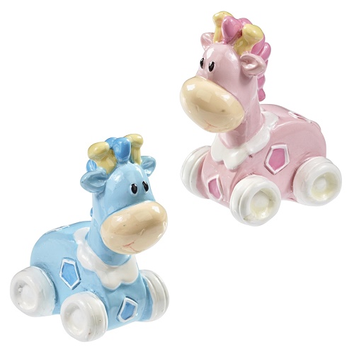 Boneco Girafa Azul 4cm