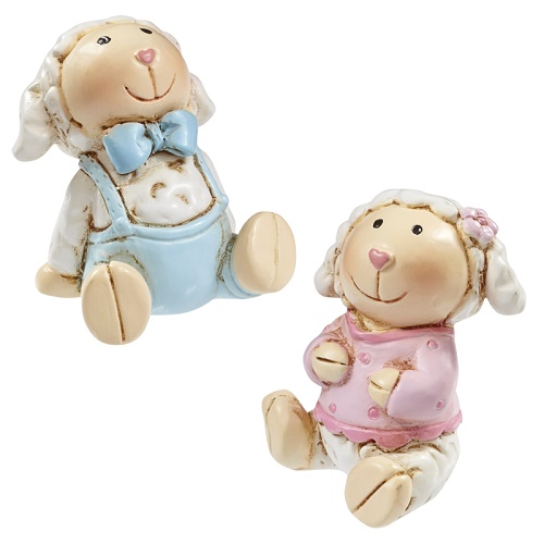 Boneco Ovelha Rosa 4cm