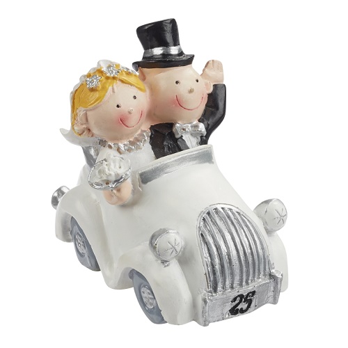Boneco Noivos 7x4cm Bodas de Prata