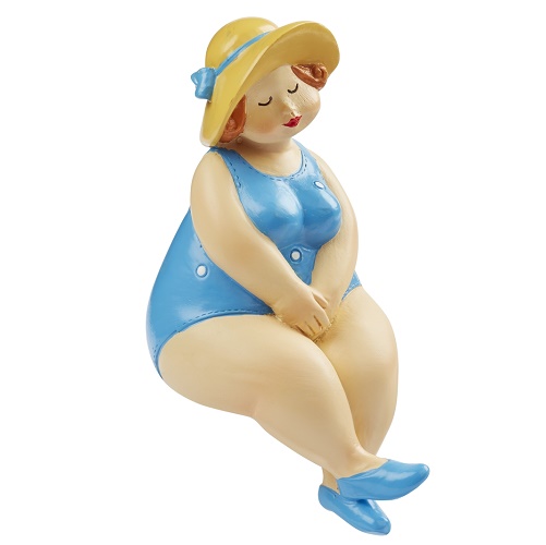 Senhora em Fato de Banho Azul 10cm