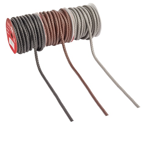 Fio 7mm de Cabedal Entrelaçado Castanho