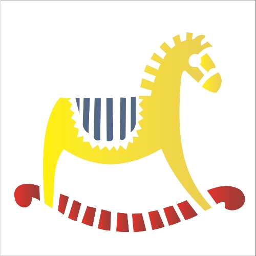 Stencil Opa 10x10 Infantil Cavalinho