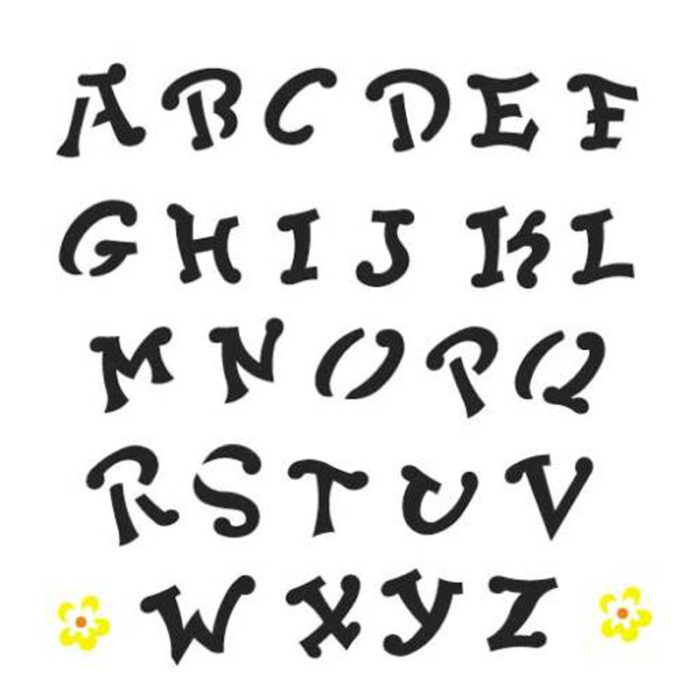 Stencil Opa 14x14 Alfabeto IV