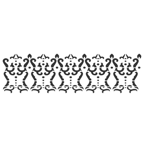 Stencil Opa 10x30 Arabesco Faixa