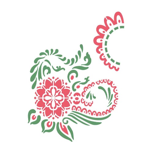 Stencil Opa 20x25 Flôr Arabesco