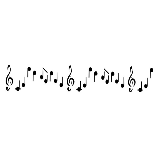 Stencil Opa 4x30 Notas Musicais
