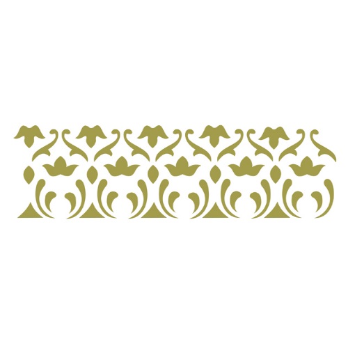 Stencil Opa 10x30 Border Indiano I