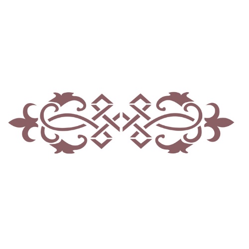 Stencil Opa 10x30 Border Indiano II