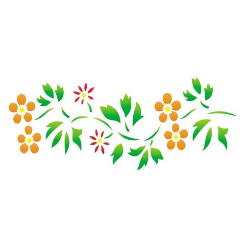 Stencil Opa 10x30 Ramo Flôr II