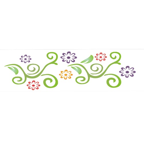 Stencil Opa 10x30 Arabesco Flores