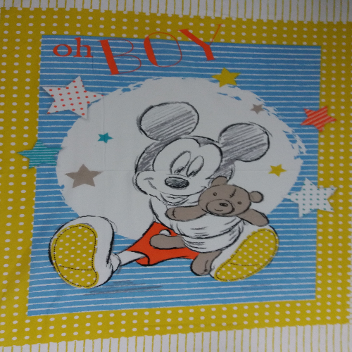 Tecido Disney Mickey Oh Boy A Painel 1,10Mts.