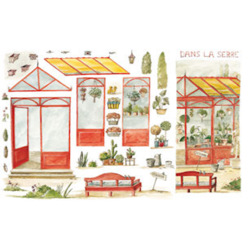 Papel de Arroz 35x50 Dans la Serre