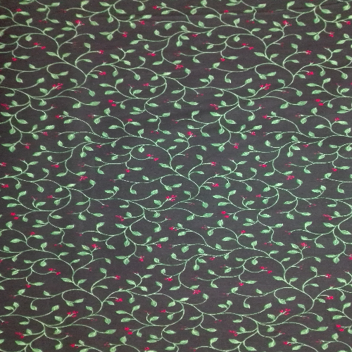 Tecido 100% Algodão Florzinhas Fundo Preto