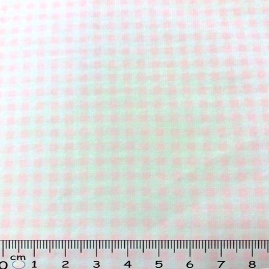 Tecido 100% Algodão Jersey Quadrados Rosa 1,75 Mt