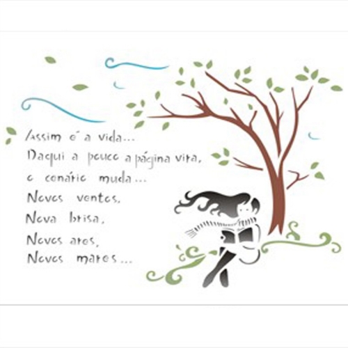 Stencil Opa 20x25 Poema Vida