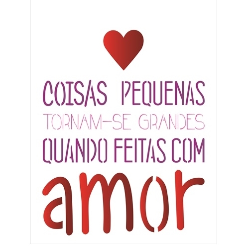 Stencil Opa 15x20 Frase Com Amor