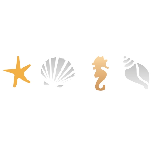 Stencil Opa 10x30 Fundo do Mar