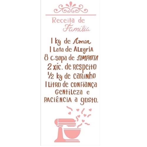 Stencil Opa 17x42 Receita de Familia