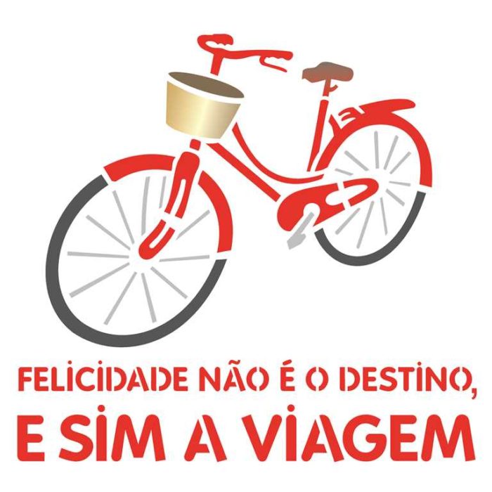 Stencil Opa 30.5x30.5  Bicicleta Felicidade
