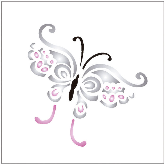 Stencil Opa 10x10 Borboleta Tatoo