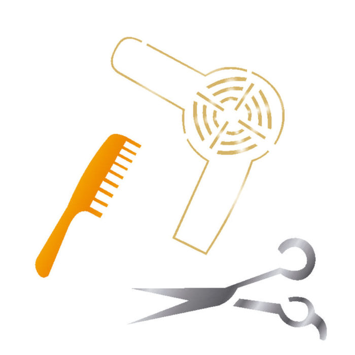 Stencil Opa 10x10 Acessórios p/ Cabelo