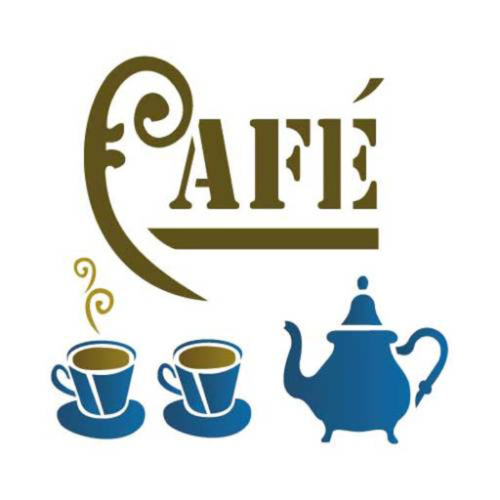 Stencil Opa 14x14 Café